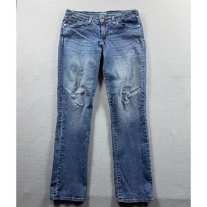 Levi Strauss Signature Modern Straight Jeans Womens 32x31 Blue Stretch Denim